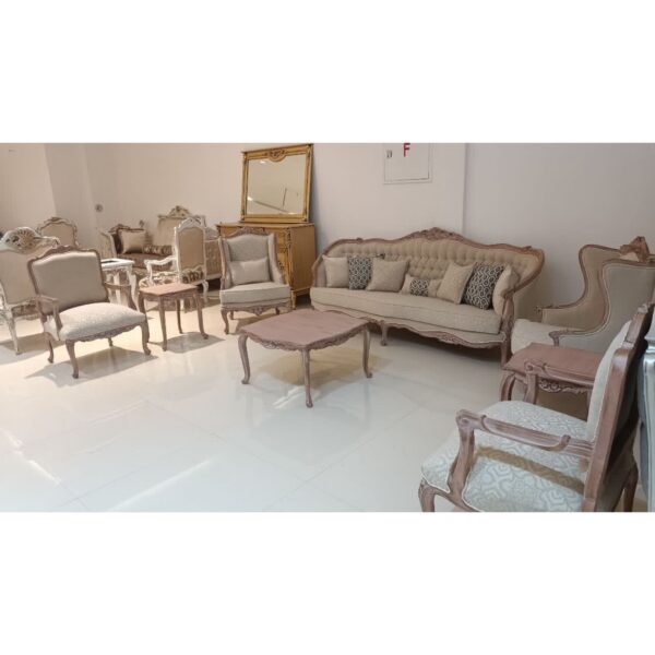 مبل استیل 7 نفره ابزاری تاج دار - پتینه خودرنگ