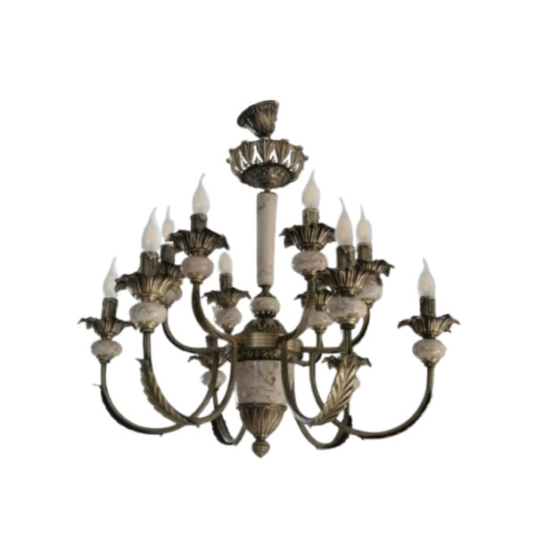 لوستر 6 شاخه 112 - رنگ آنتیک