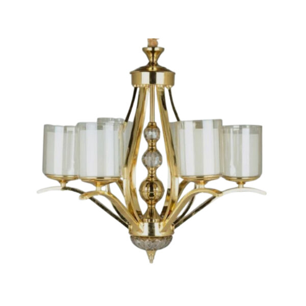 لوستر فلزی 2666/6 - 6 شاخه رنگ آنتیک