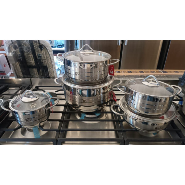 سرویس قابلمه 10 پارچه استیل مدل 5010